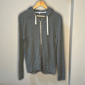 Gustin waffle zip up hoodie - stone
